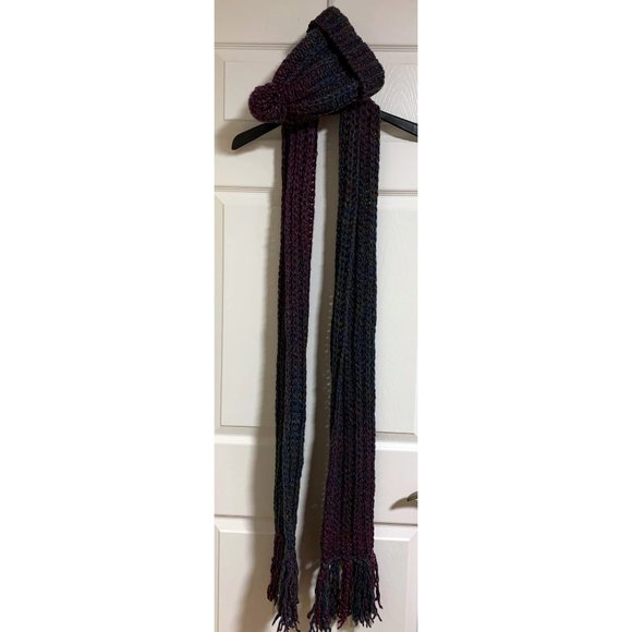 CAPPELLIFICIO FIORENTINO Scarf + Beanie w/Pom Wool Blend Made Italy, NEW! - Picture 2 of 4